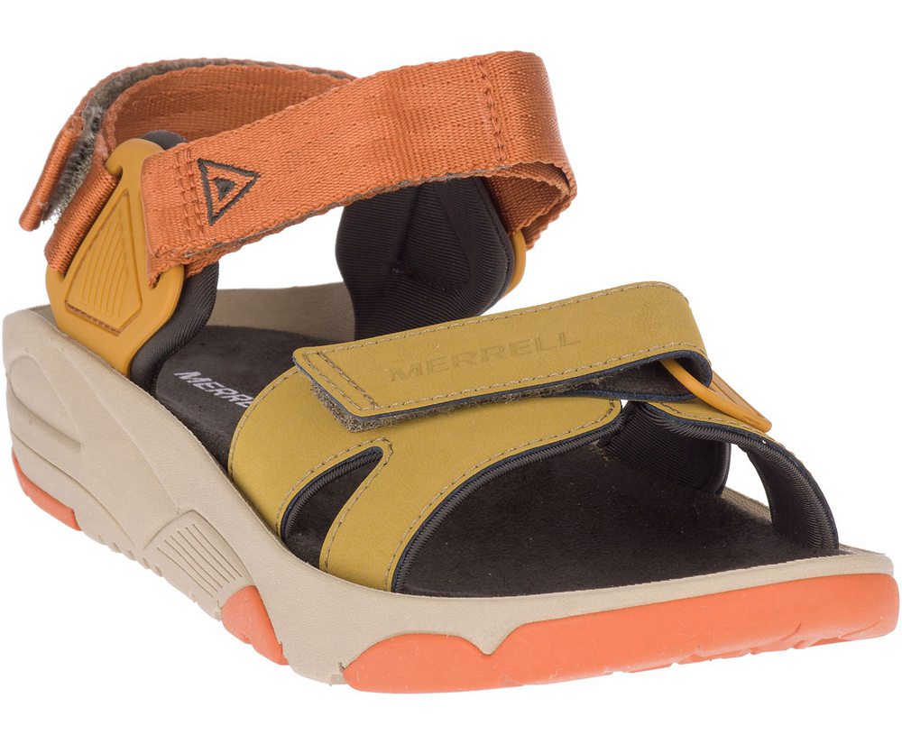 Sandały Merrell Męskie Żółte/Pomarańczowe - Belize Convertible Web - 486750-ACJ